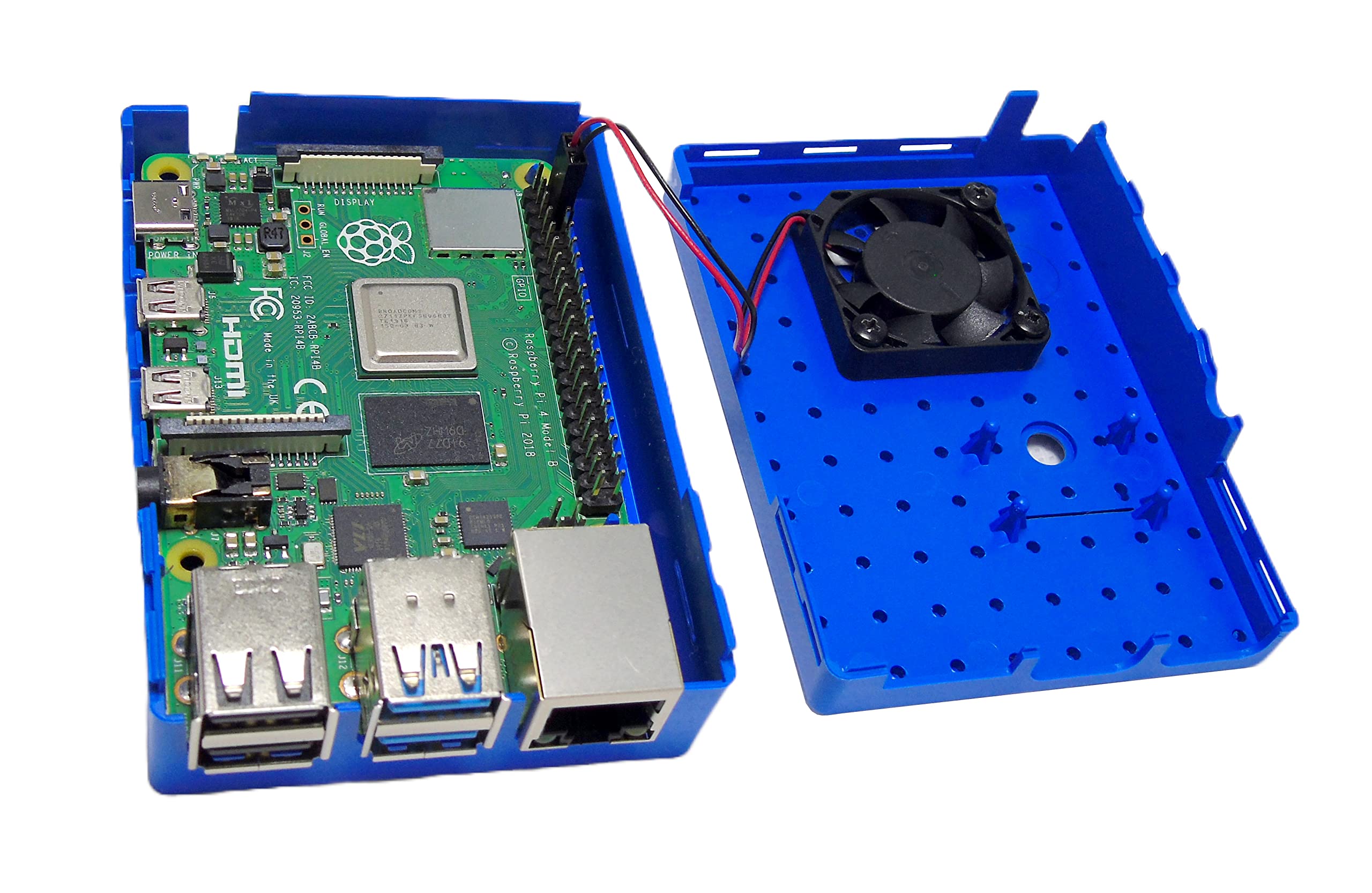 Amazon.com: Raspberry Pi 4 Case - Pi-Blox Enclosure (Blue